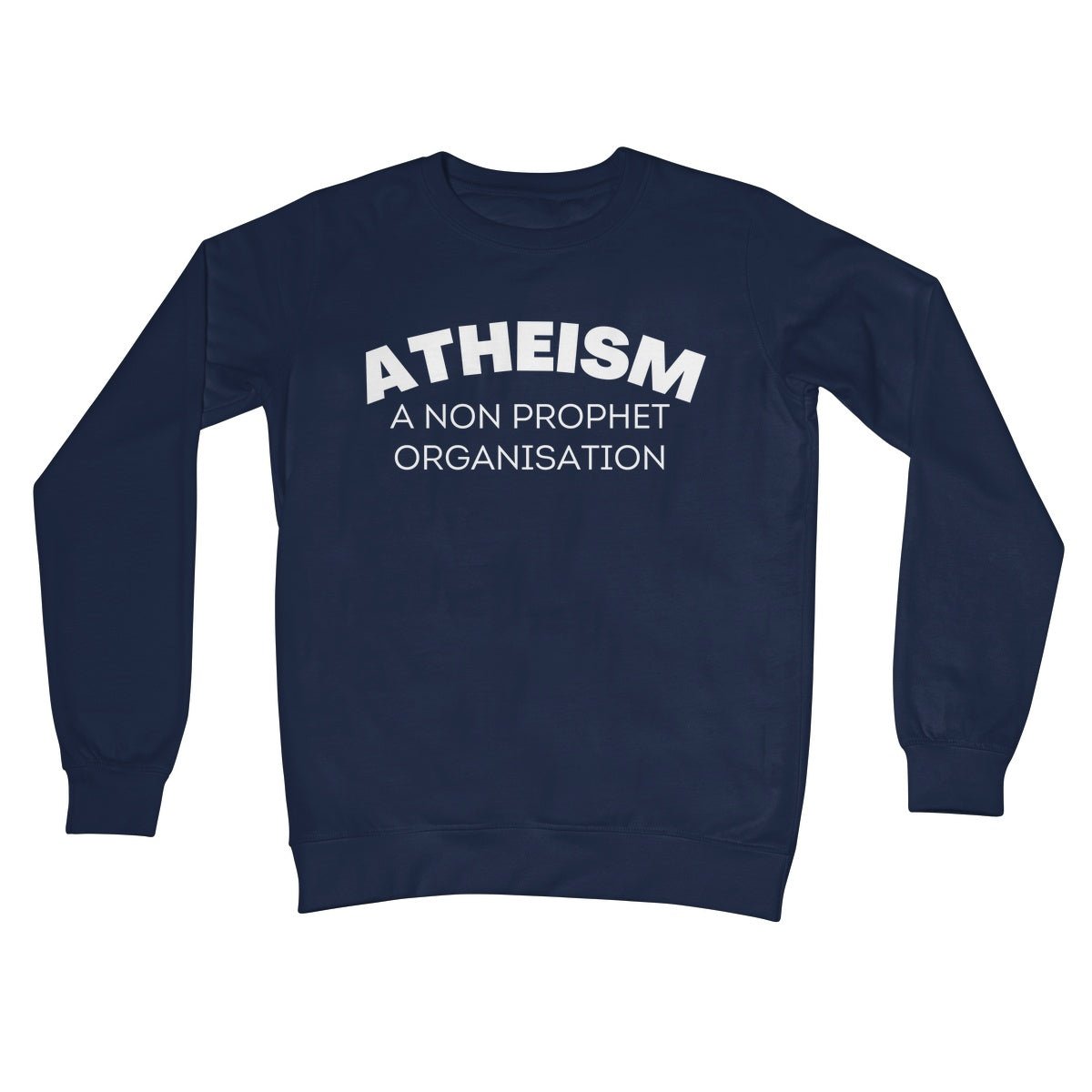 Atheism, A Non Prophet Organisation Jumper - Oxford Navy - Funny Jumper