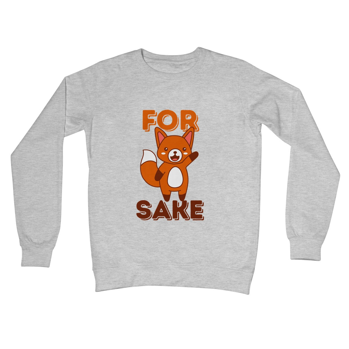 For Fox Sake Jumper - Heather Grey - Funny Jumper