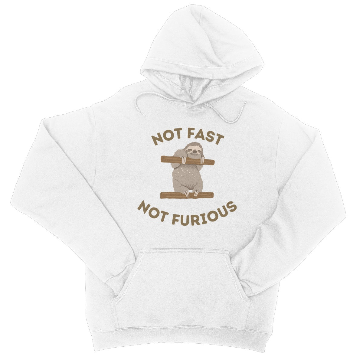 Not Fast, Not Furious Hoodie - Arctic White - Funny Hoodie