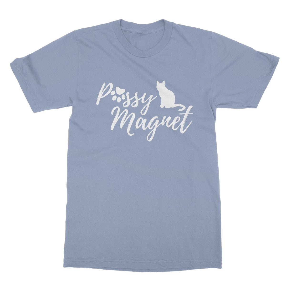 Pussy Magnet T-Shirt - Light Blue - Funny T-Shirt