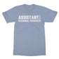 assistant to the regional manager t shirt blue