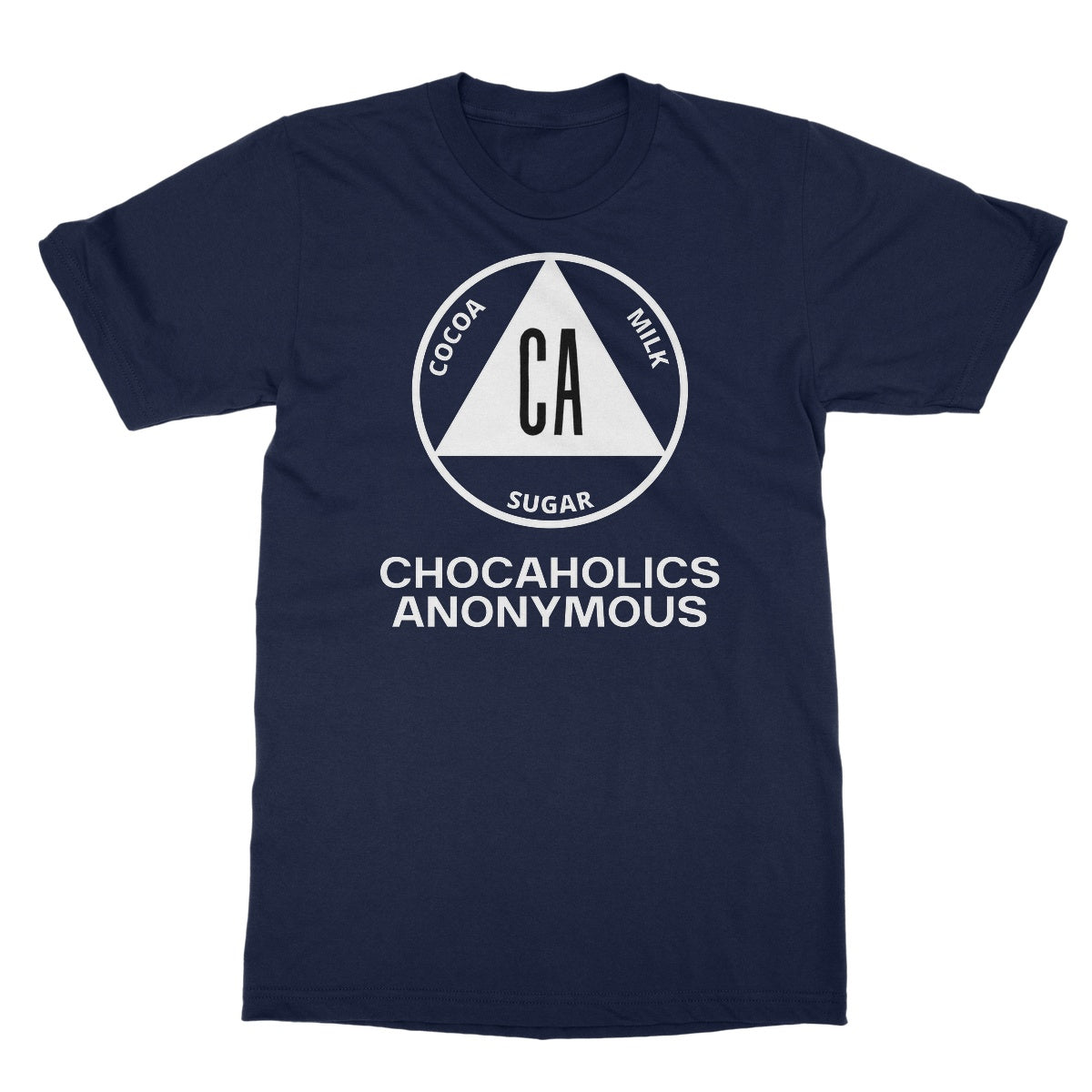 Chocaholics Anonymous T-Shirt - Navy - Funny T-Shirt