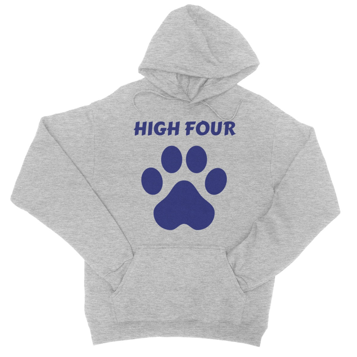 High Four Hoodie - Heather Grey - Funny Hoodie