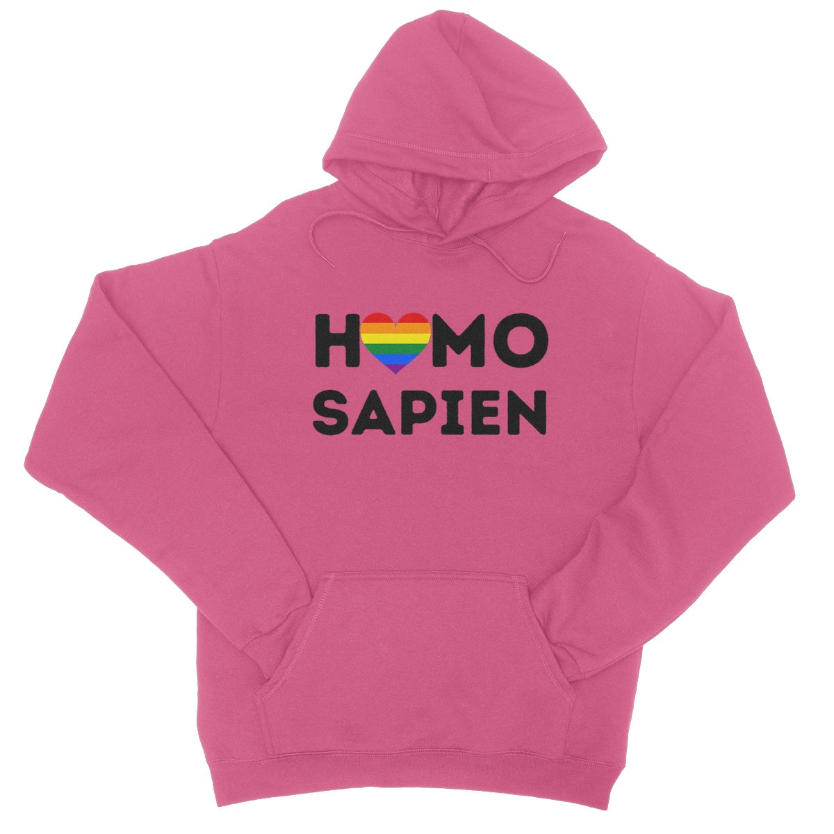 homo sapien hoodie pink