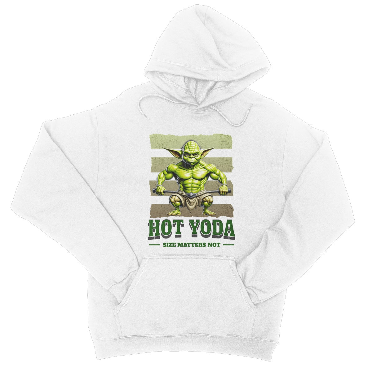Hot Yoda Hoodie - Arctic White - Funny Hoodie