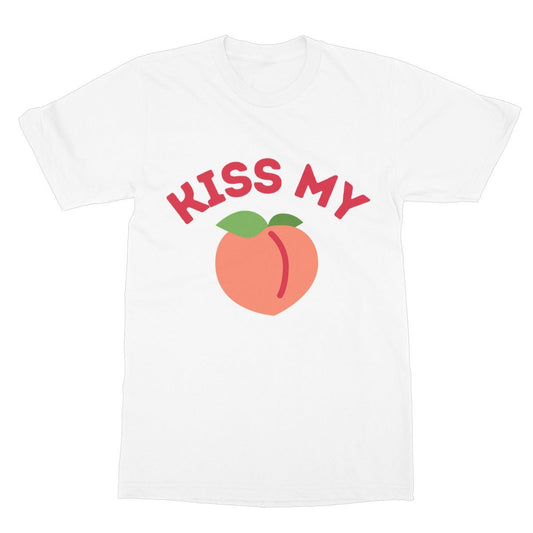 Kiss My Peach T-Shirt - White - Funny T-Shirt