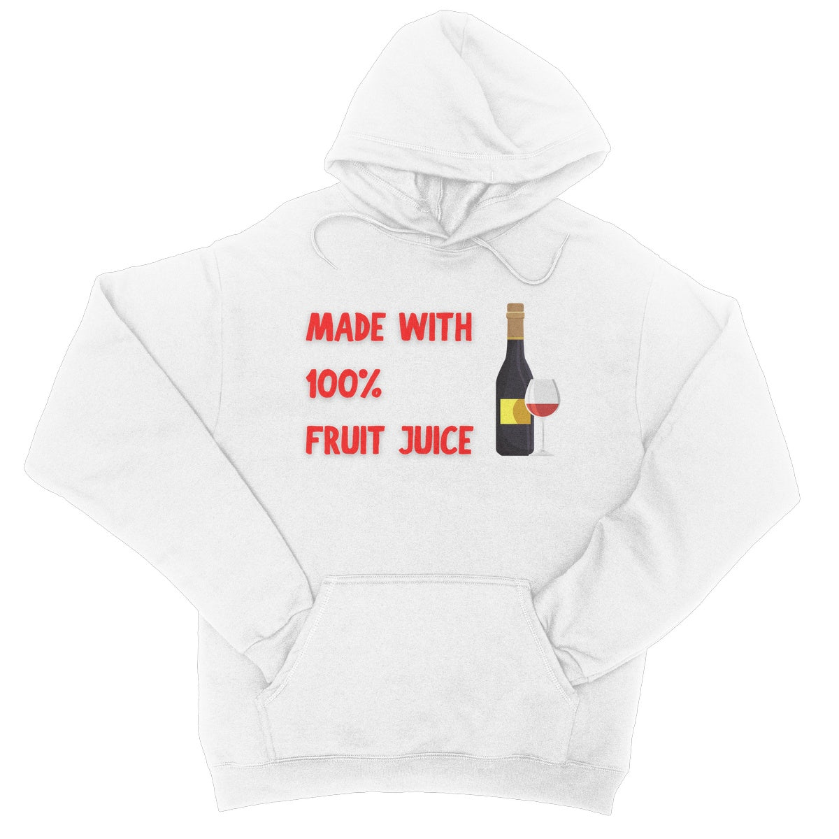 Made With 100% Fruit Juice Hoodie - Arctic White - Funny Hoodie