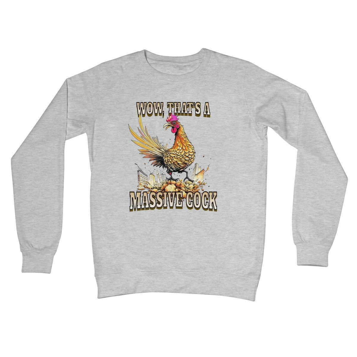 Massive Cock Jumper - Heather Grey - Funny Jumper