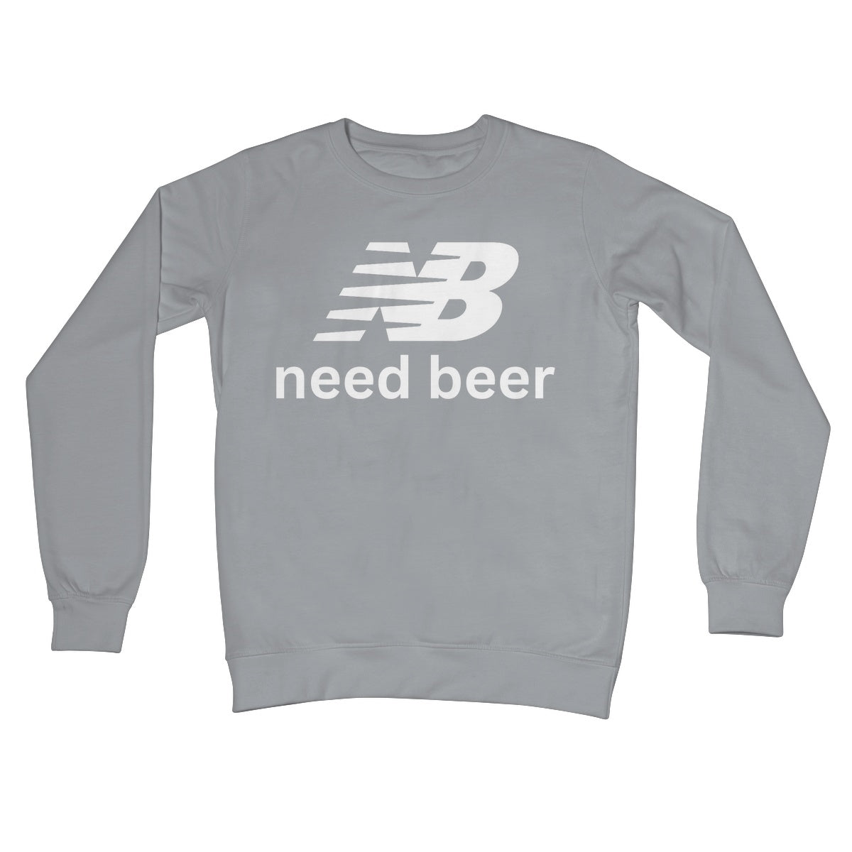 need beer jumper grey