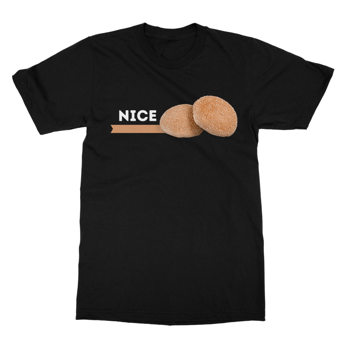 Nice Buns T-Shirt - Black - Funny T-Shirt