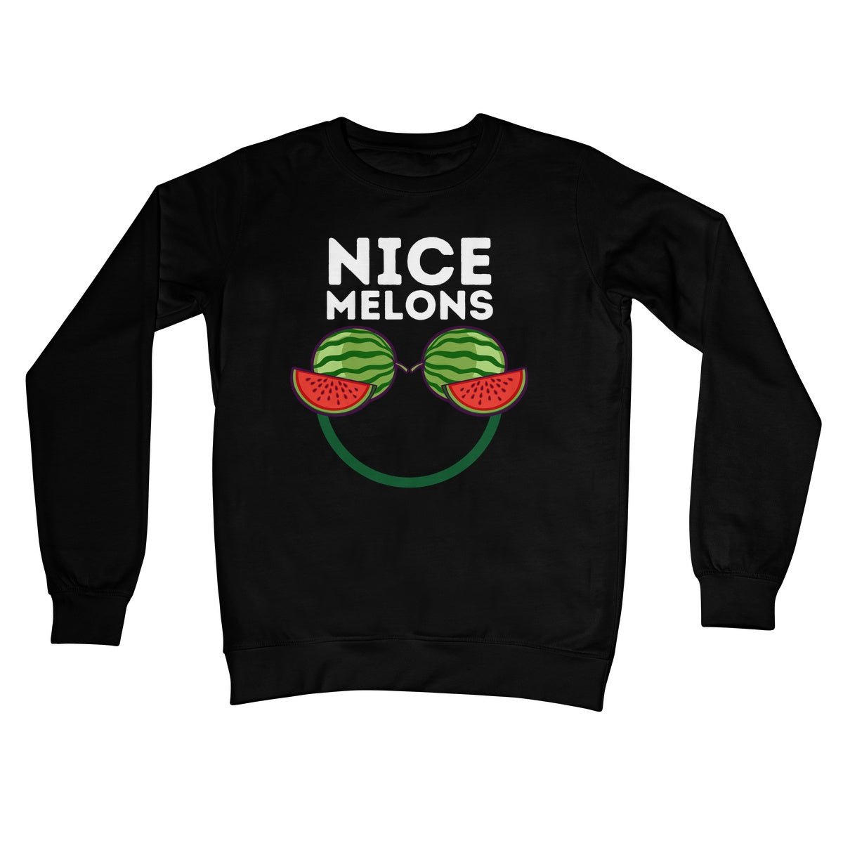 Nice Melons Jumper - Jet Black - Funny Jumper