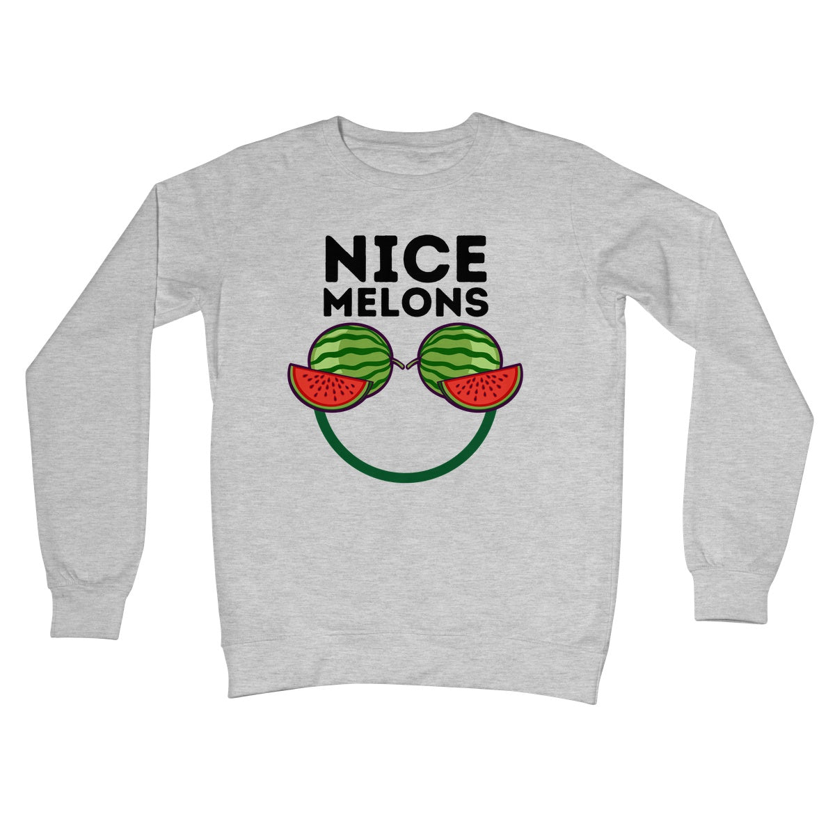 Nice Melons Jumper - Heather Grey - Funny Jumper