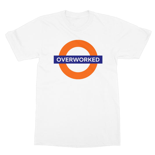 overworked t shirt white