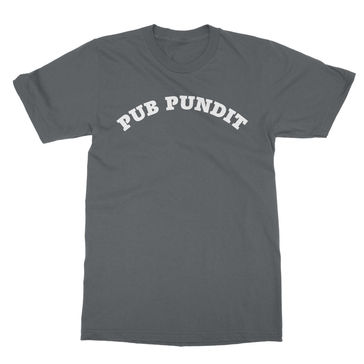 Pub Pundit T-Shirt - Charcoal - Funny T-Shirt