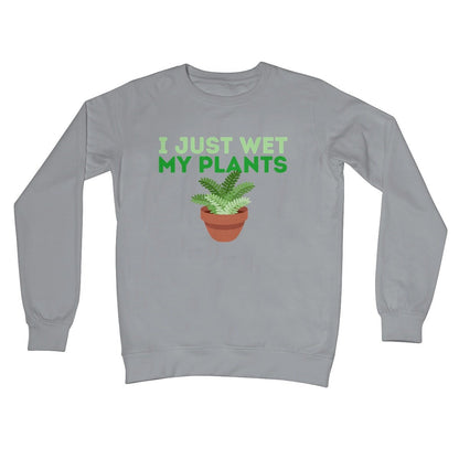 I Just Wet My Plants Jumper - Steel Grey - Funny Jumper