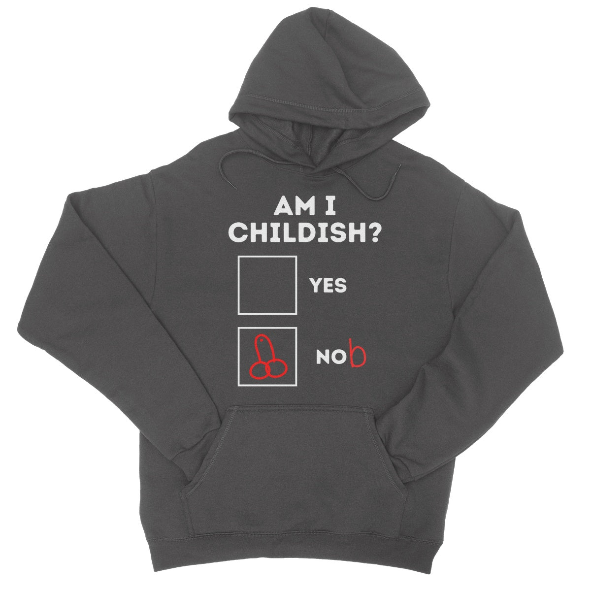 am I childish hoodie grey