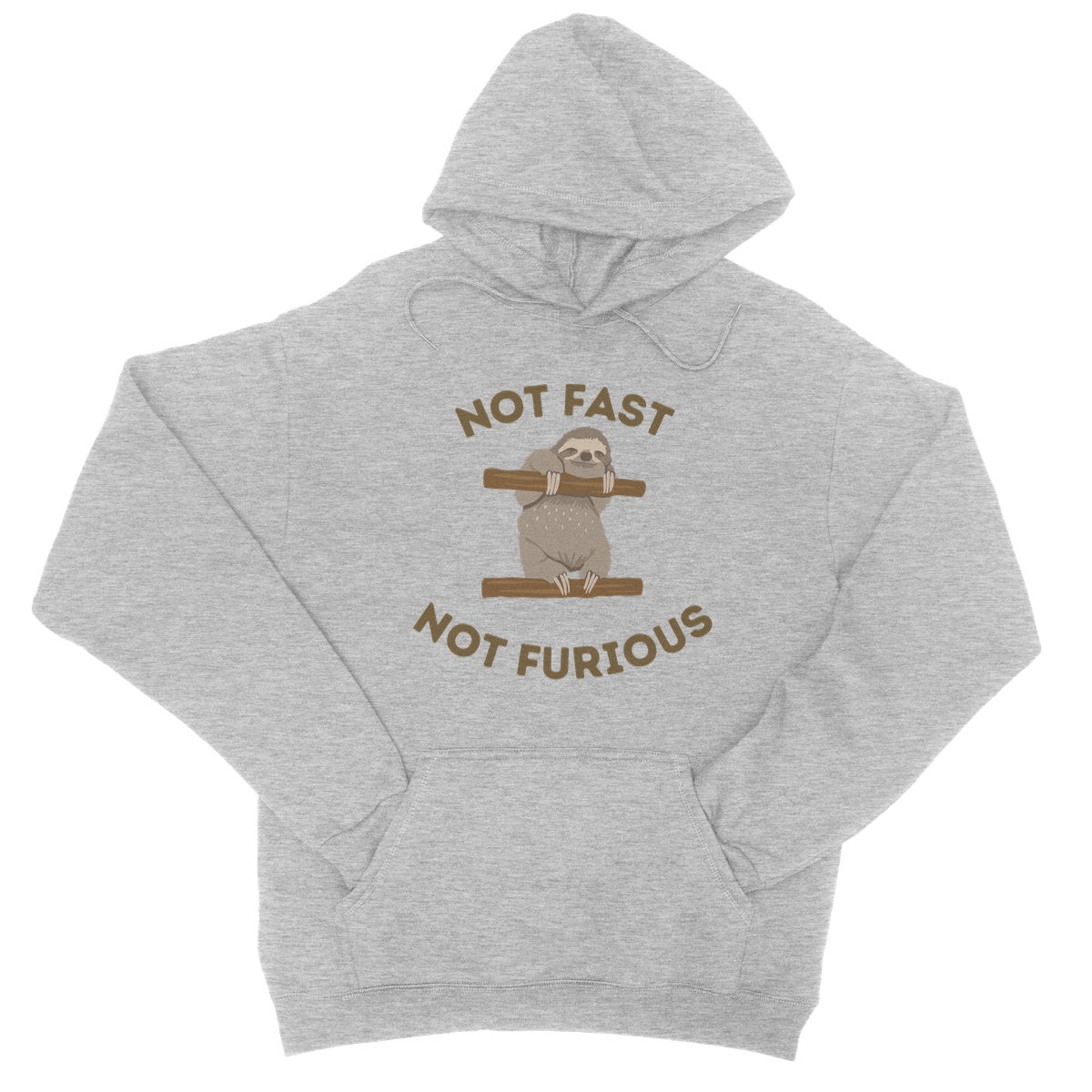 Not Fast, Not Furious Hoodie - Heather Grey - Funny Hoodie