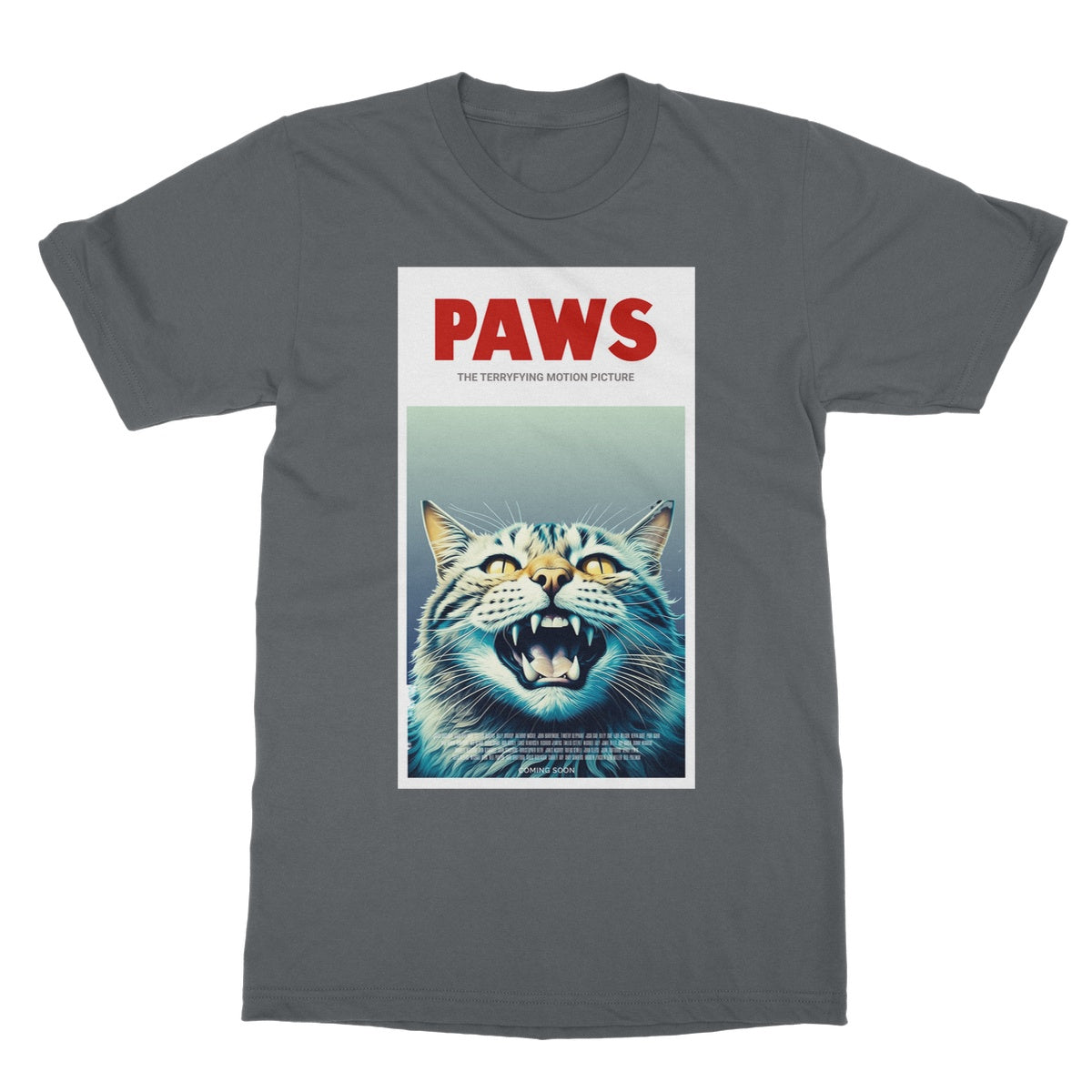 paws t shirt grey