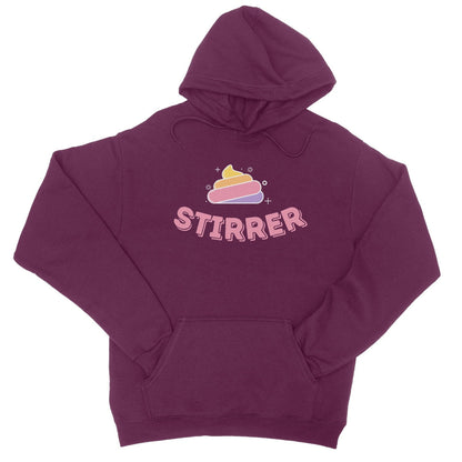 shit stirrer hoodie light purple