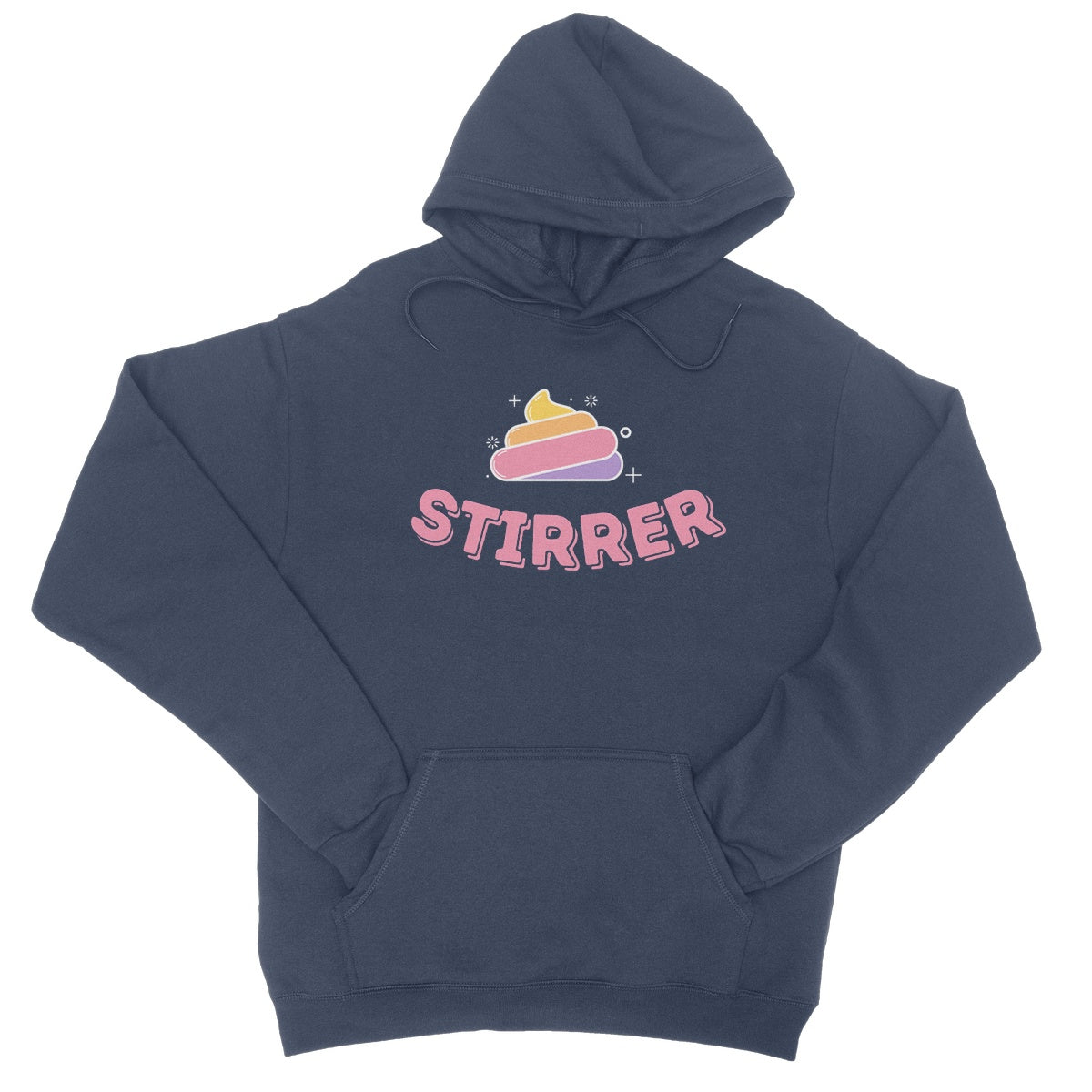 shit stirrer hoodie navy