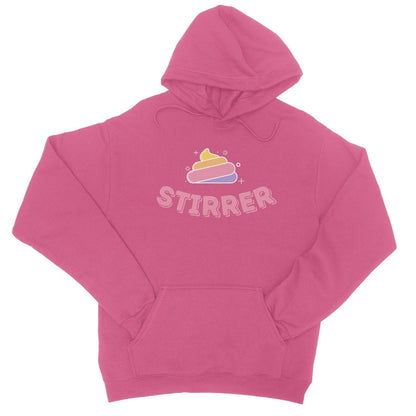 shit stirrer hoodie pink