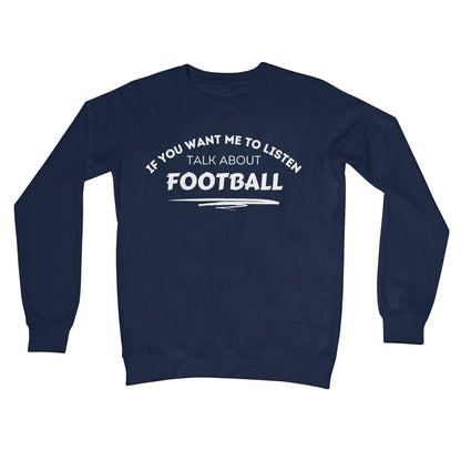 talk about football jumper navy