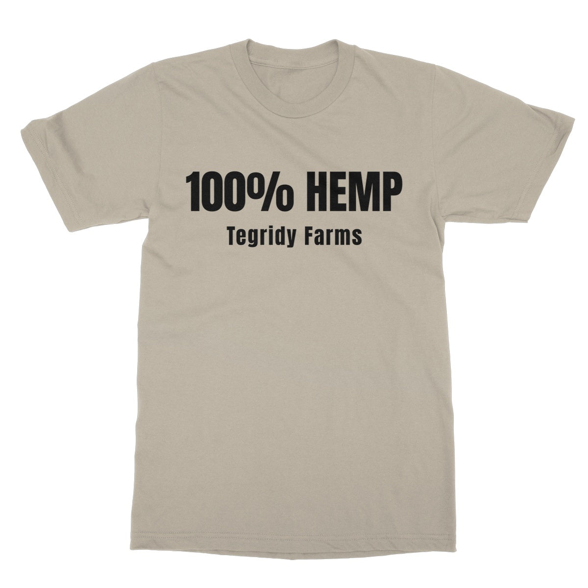 100% Hemp - Tegridy Farms T-Shirt - Sand - Funny T-Shirt