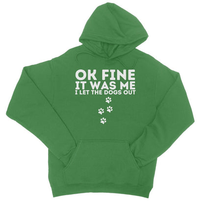 I Confess, I Let The Dogs Out Hoodie - Kelly Green - Funny Hoodie