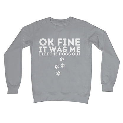 I Confess, I Let The Dogs Out Jumper - Steel Grey - Funny Jumper