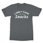 I only came for the snacks t shirt grey