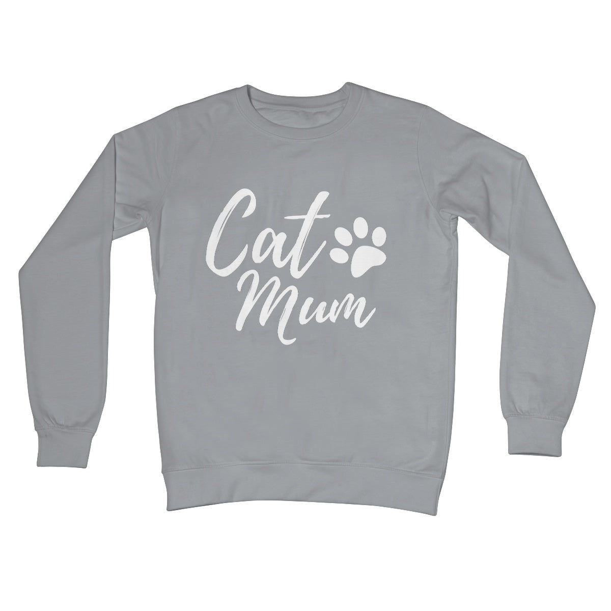 cat mum jumper grey