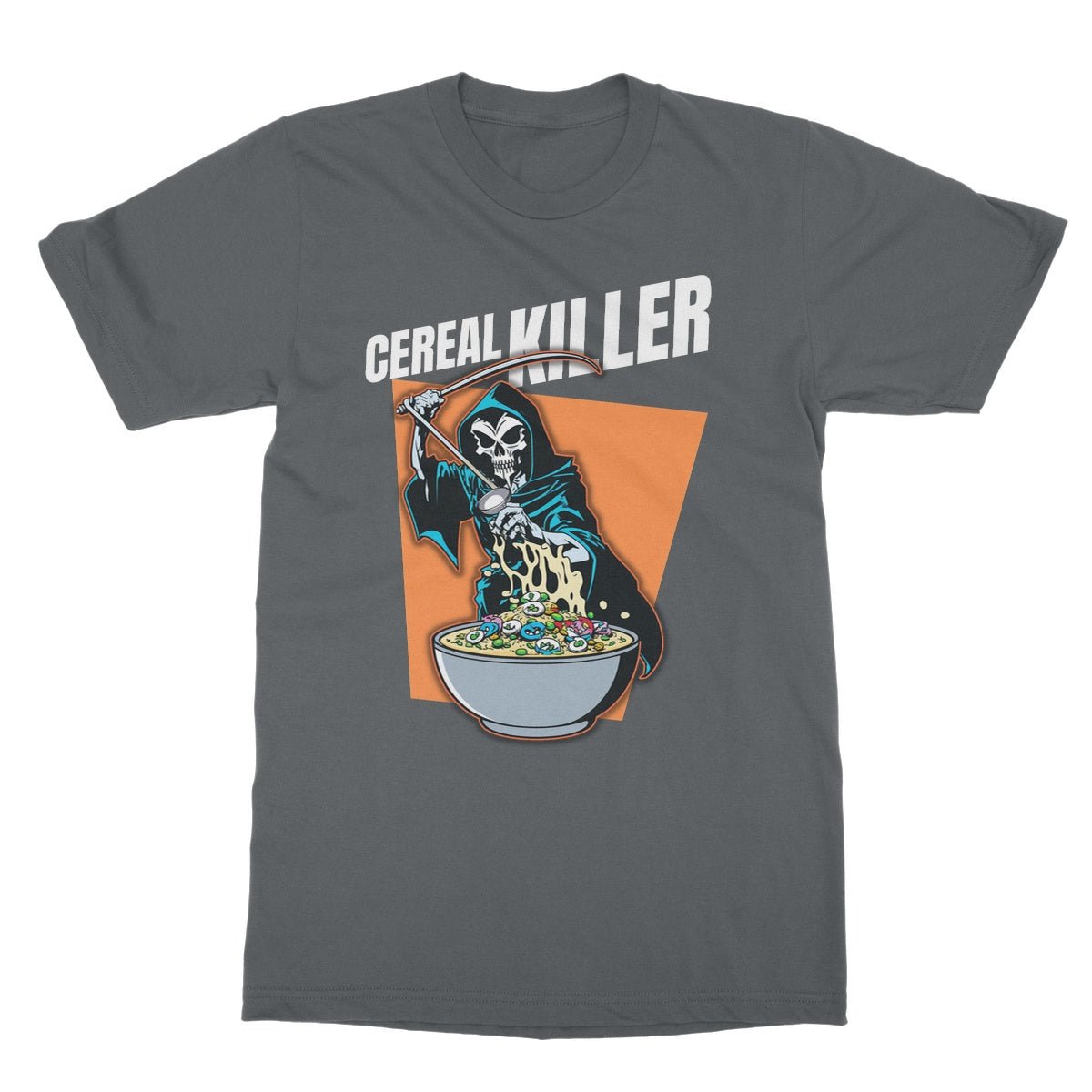 Cereal Killer T-Shirt - Charcoal - Funny T-Shirt