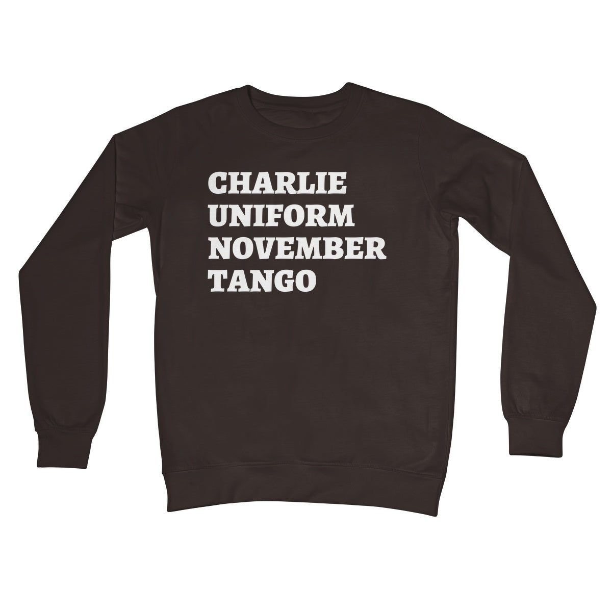 charlie uniform november tango jumper brown