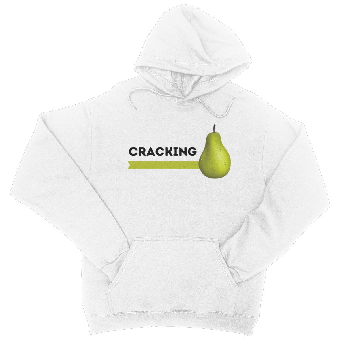 Cracking Pear Hoodie - Arctic White - Funny Hoodie