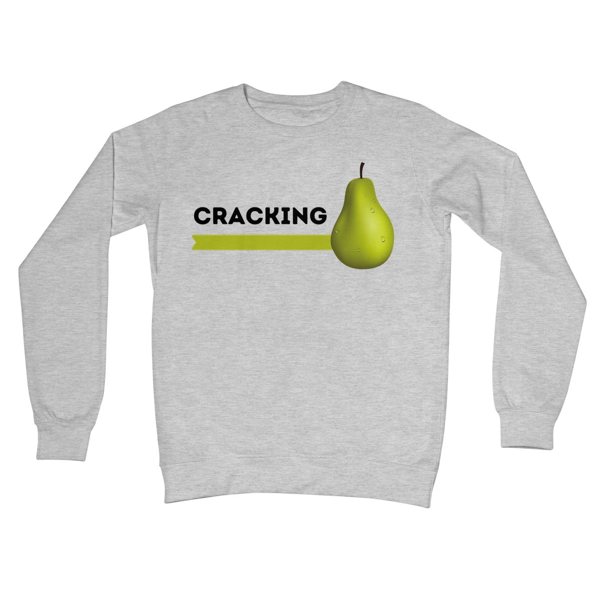 Cracking Pear Jumper - Heather Grey - Funny Jumper