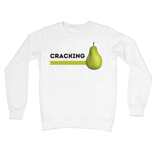 cracking pear jumper white