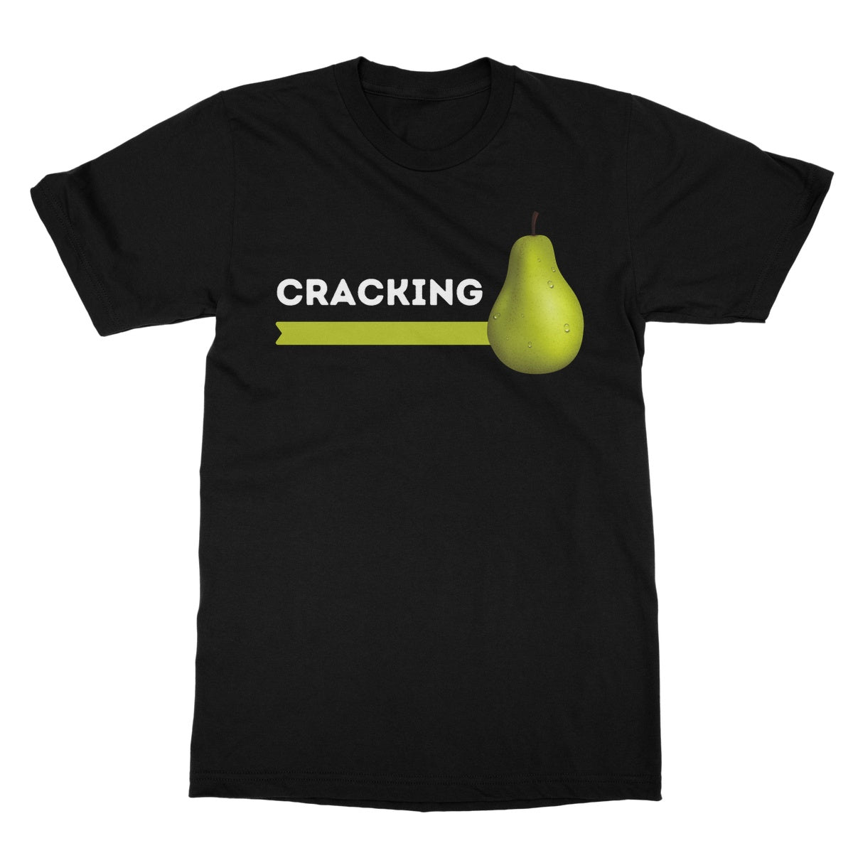 cracking pear t shirt black