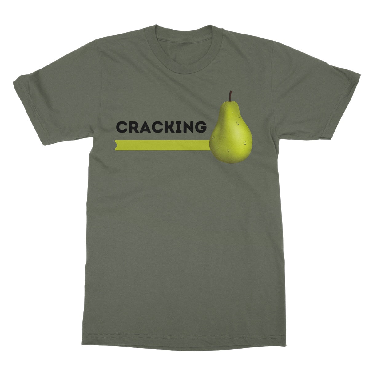 cracking pear t shirt green