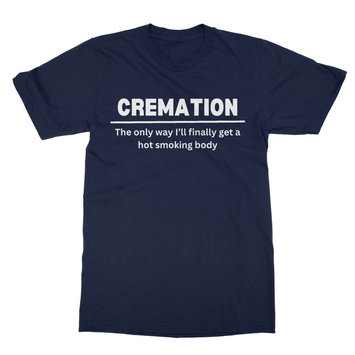 cremation t shirt navy