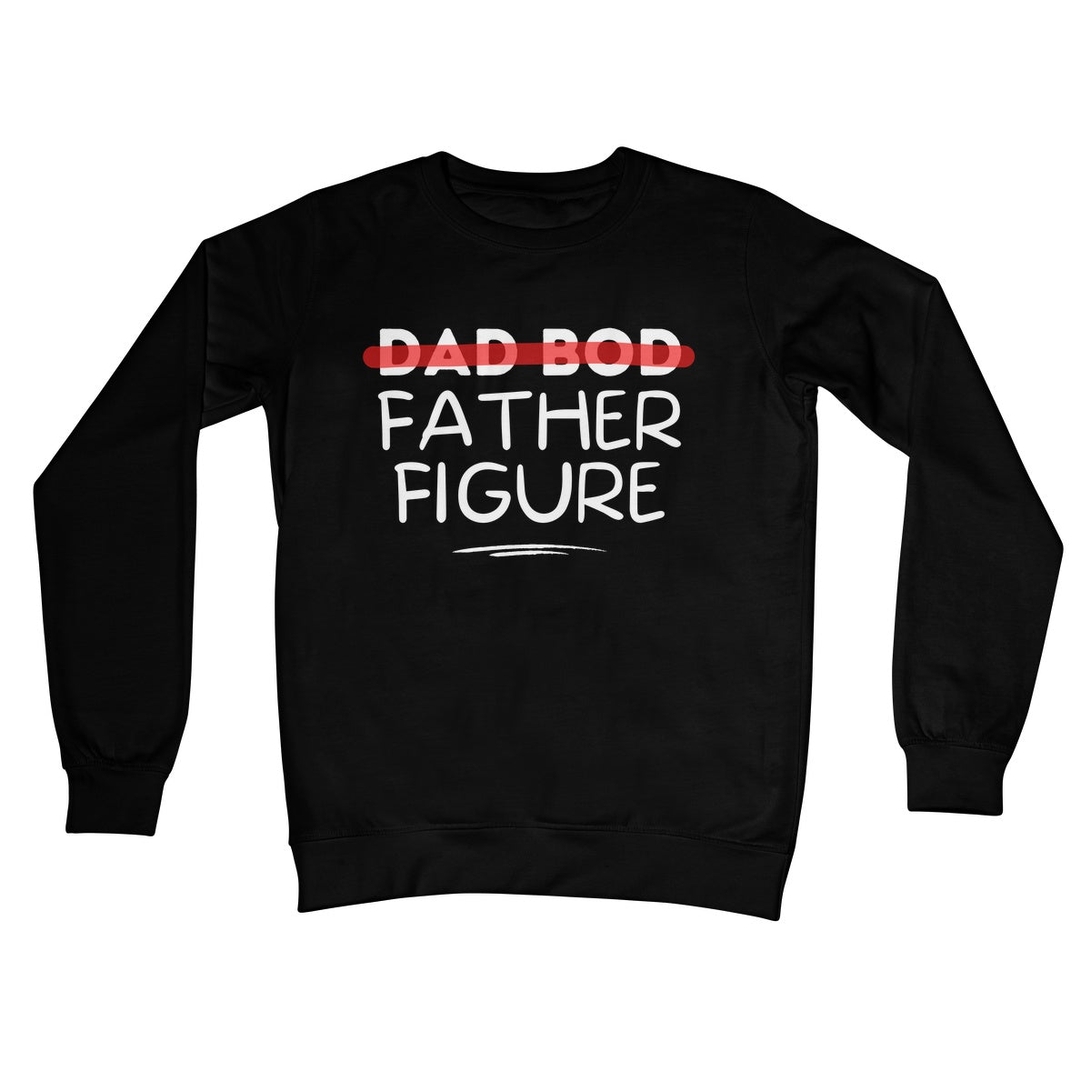 Dad Bod Father Figure Jumper - Jet Black - Funny Jumper