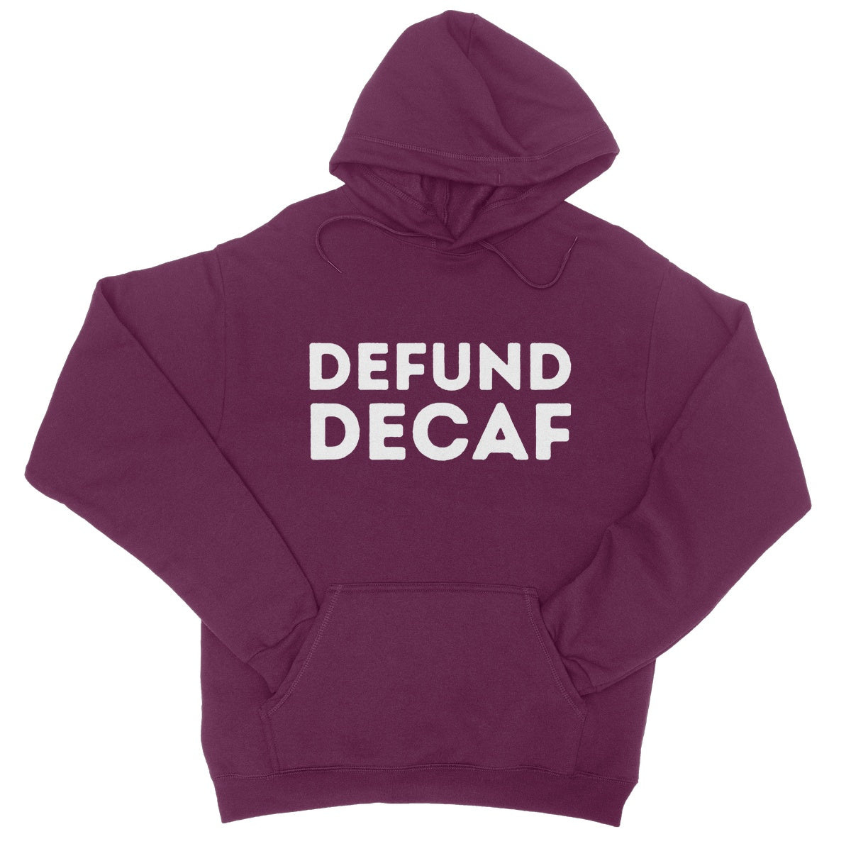 defund decaf hoodie purple