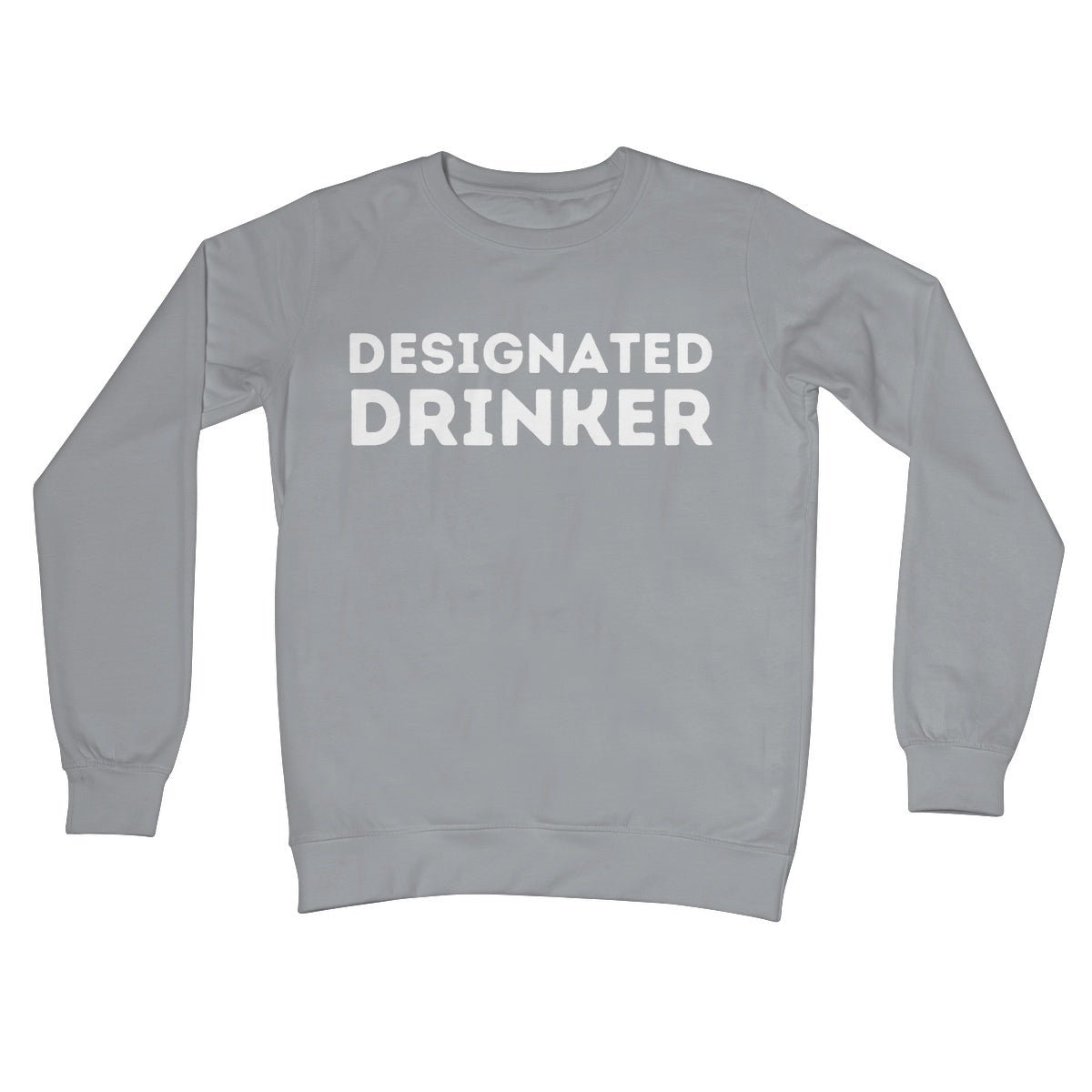 Designated Drinker Jumper - Steel Grey - Funny Jumper