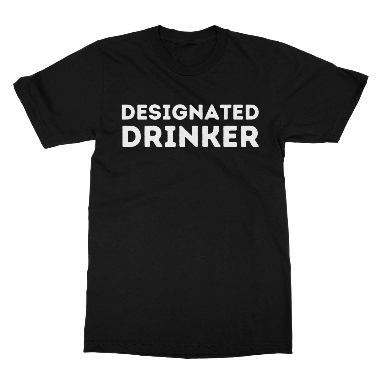 designated drinker t shirt black
