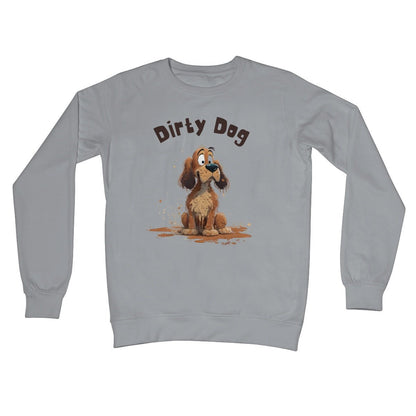 Dirty Dog Jumper - Steel Grey - Funny Jumper