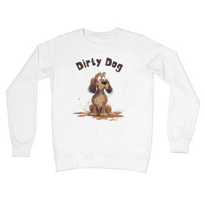 Dirty Dog Jumper - Arctic White - Funny Jumper