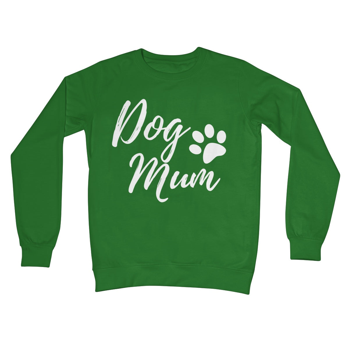 dog mum jumper green