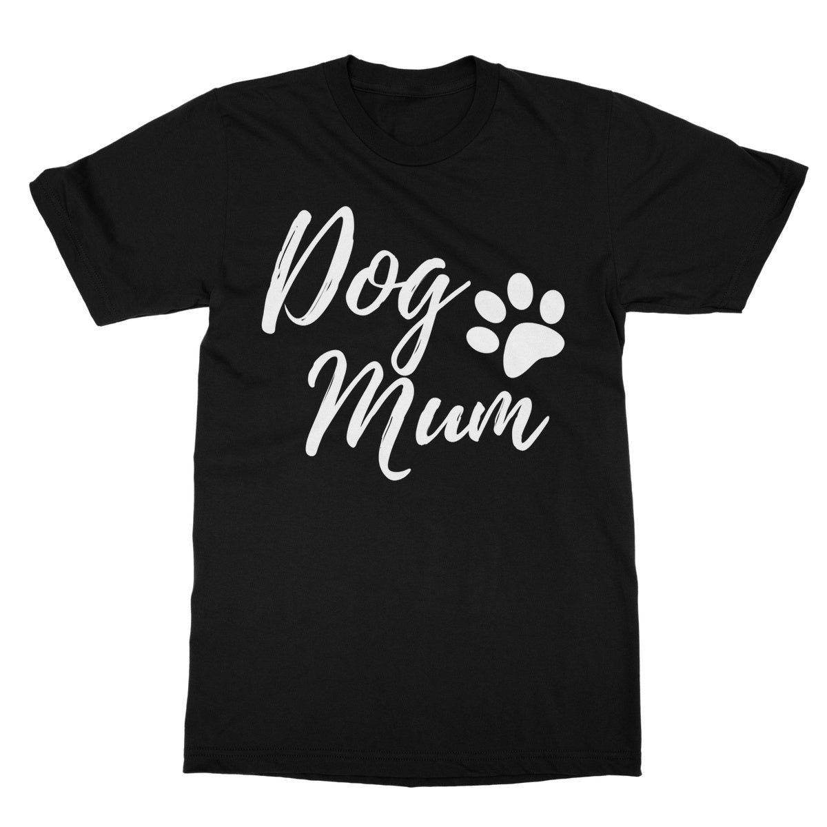 dog mum t shirt black