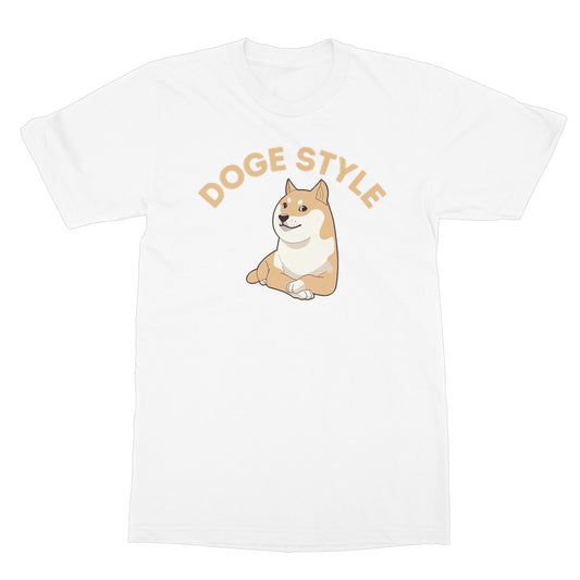 doge style t shirt white