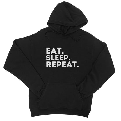 eat sleep repeat hoodie black