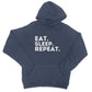 eat sleep repeat hoodie navy